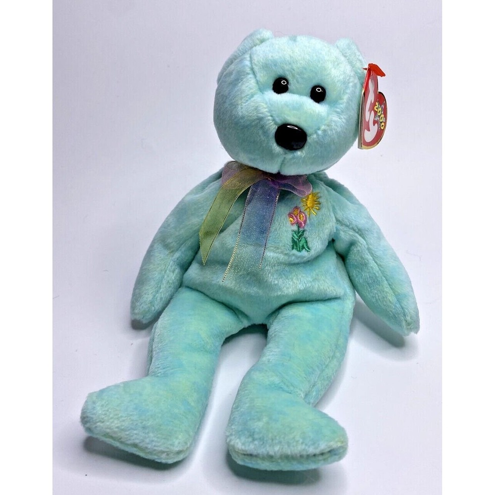 1999 Ty Beanie Baby "Ariel" Retired Pastel Green Bear BB16